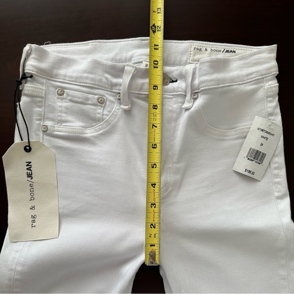 Rag & Bone 10 inch Capri Skinny White Jeans - Picture 15 of 16